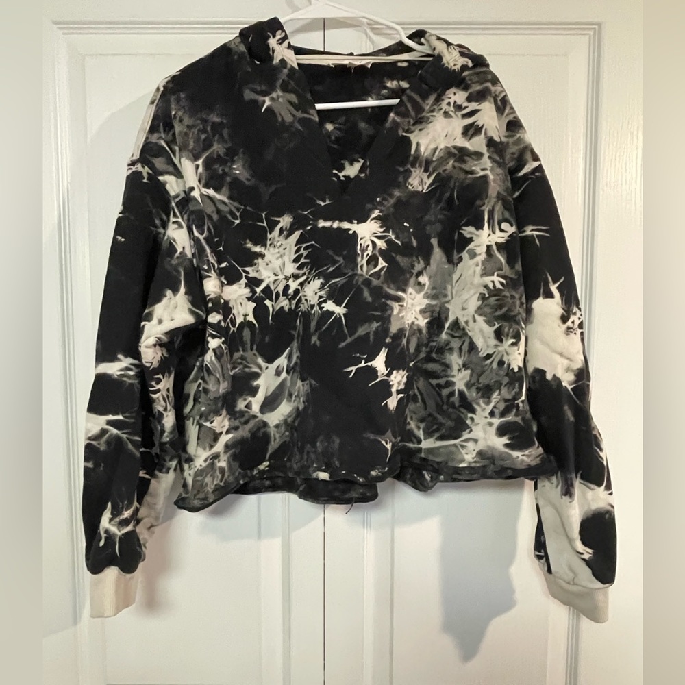 Bohme Cropped Tye Dye Hoodie Womens Size Large